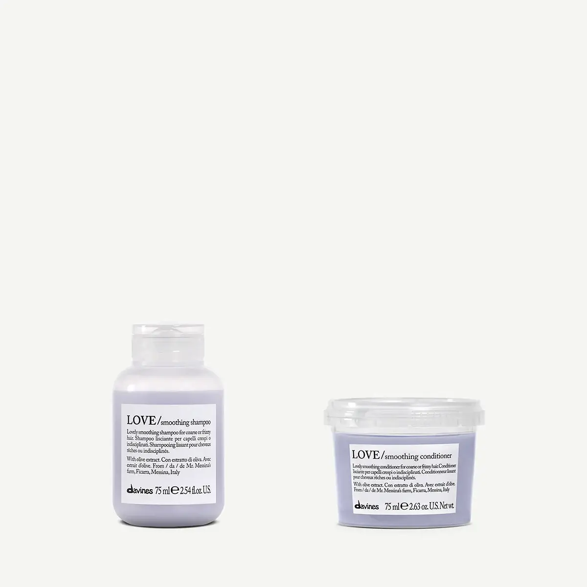 Davines LOVE Smoothing Shampoo + Conditioner Travel