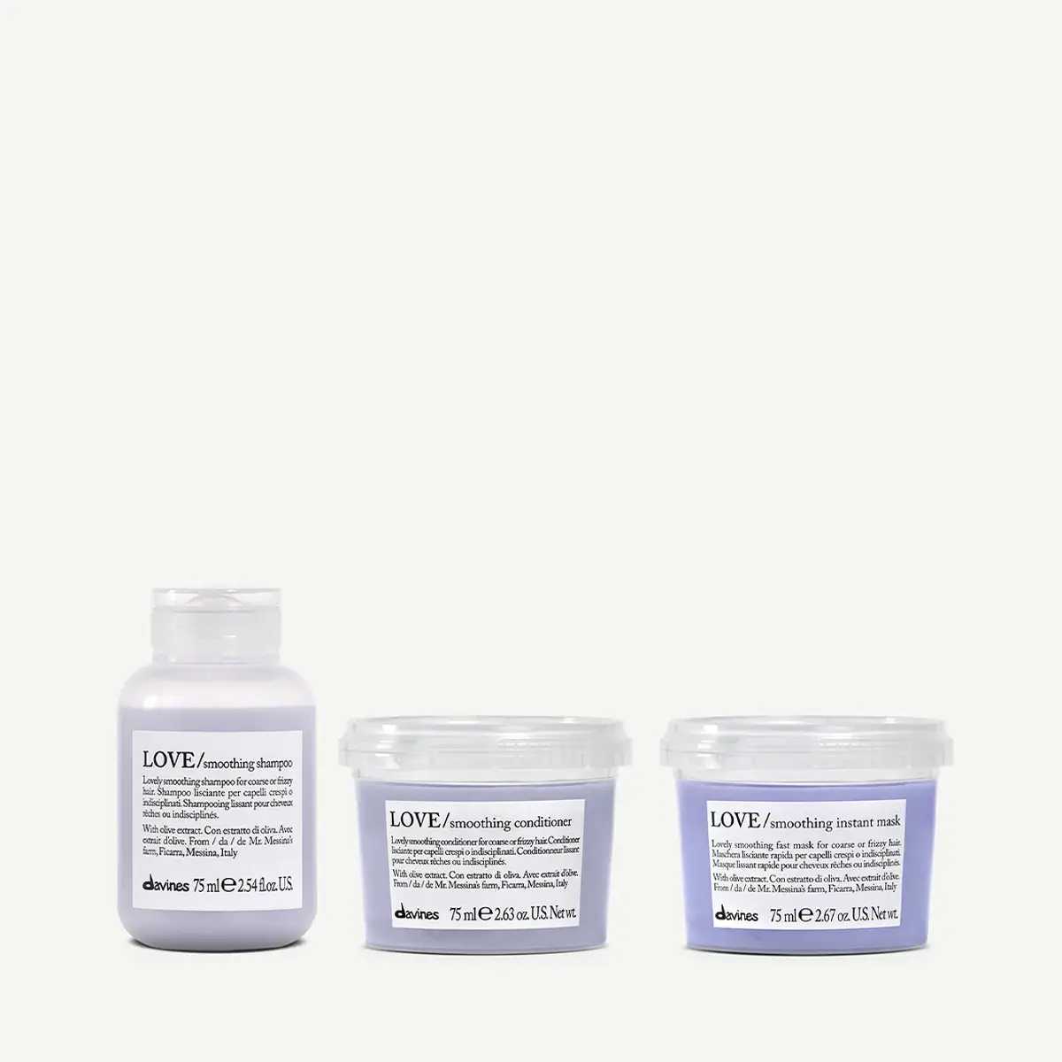 Davines LOVE Smoothing Trial Travel Kit