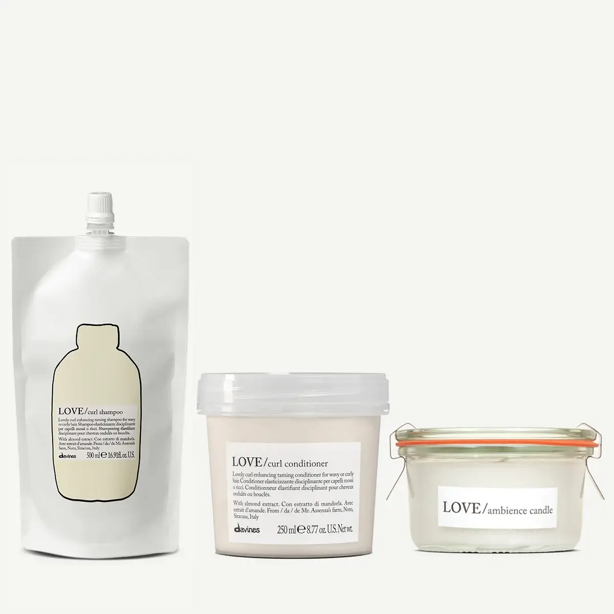 Davines LOVE CURL Elasticizing & Relaxing Kit 3 pz