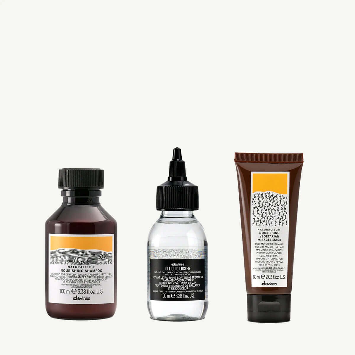 Davines Nourishing Repair Hair Care Travel Kit 3 pz